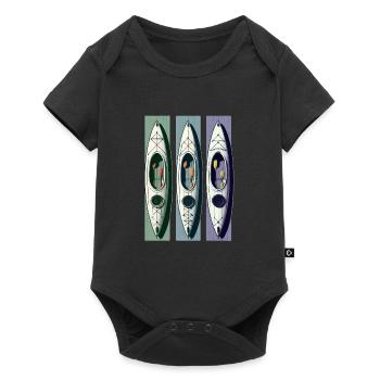 Kayak Canoë Pédalo sur l’eau Sports - Body à manches courtes Premium Bébé - noir - Devant