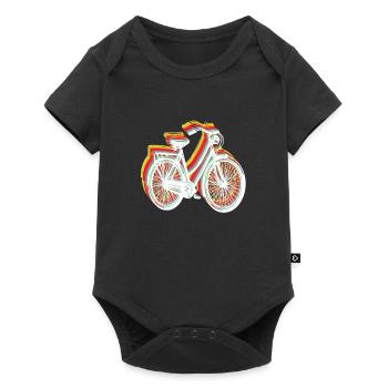 Colorful City Bike Cheerful Urban Biker - Baby Premium short-sleeve bodysuit - black - Front