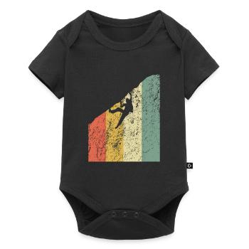 Klettern Bouldern Geschenk Climbing Bergsteigen - Body à manches courtes Premium Bébé - noir - Devant