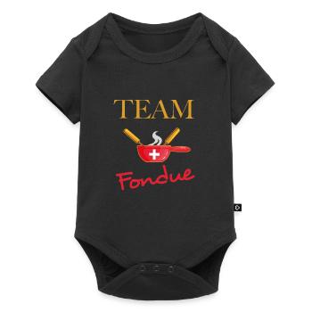Team fondue suisse - Body à manches courtes Premium Bébé - noir - Devant