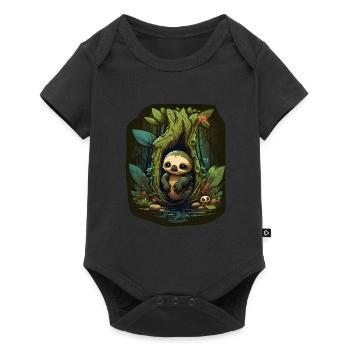 Cute Sloth - Baby Premium short-sleeve bodysuit - black - Front