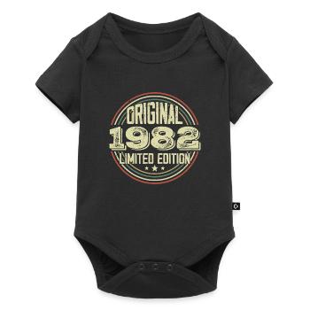 1982 Birthday Parties, ein legendärer Jahrgang - Baby Premium Kurzarmbody - Schwarz - Vorne