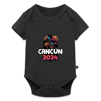 Cancun 2024 Vacation Travel Colorful - Baby Premium short-sleeve bodysuit - black - Front