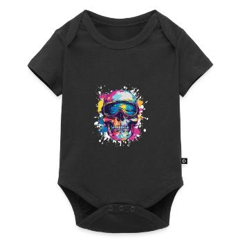 Ski Ski Goggles Skull - Baby Premium short-sleeve bodysuit - black - Front