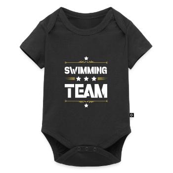 Équipe de natation - Body à manches courtes Premium Bébé - noir - Devant