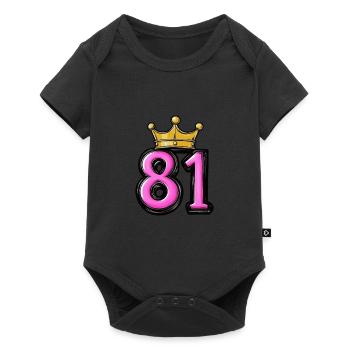 81 Number Krone - Baby Premium short-sleeve bodysuit - black - Front