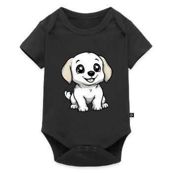 Labrador Chien Mignon - Body à manches courtes Premium Bébé - noir - Devant