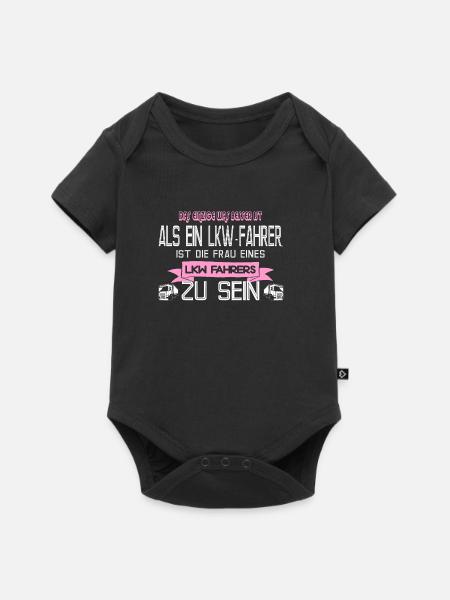 Die Frau eines LKW-Fahrers - Baby Premium Kurzarmbody - Schwarz