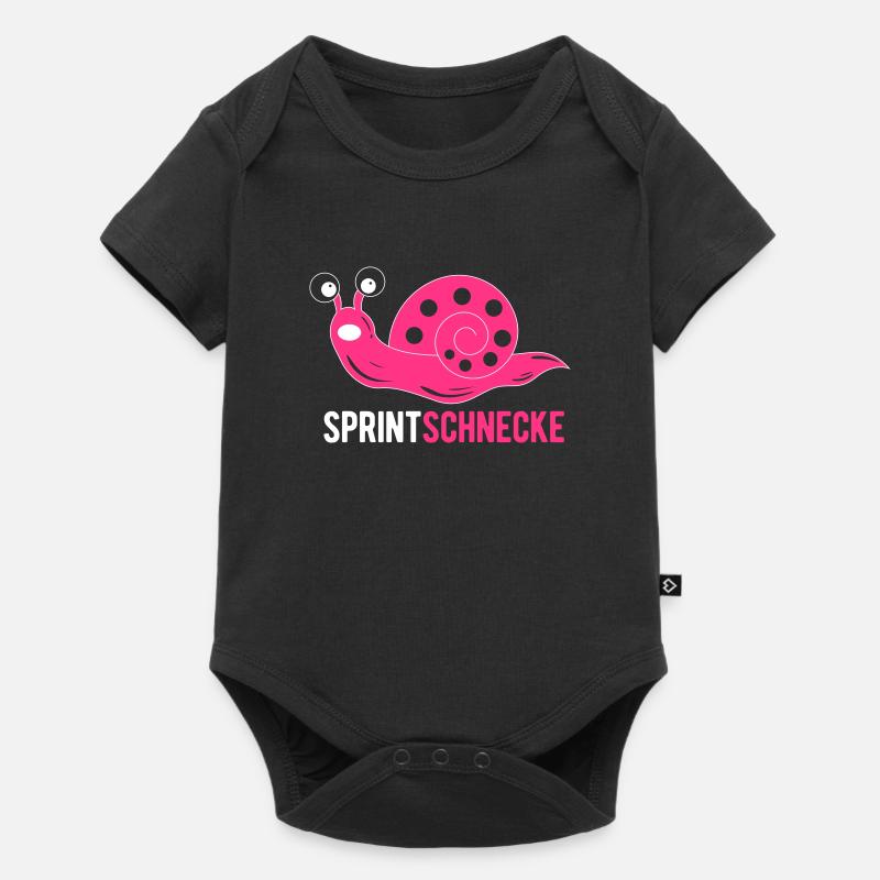 Jogging sprint snail as a gift for runner - Baby Premium short-sleeve bodysuit - black