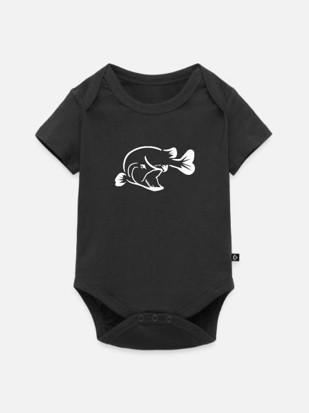 Hecht Angeln - Baby Premium Kurzarmbody - Schwarz