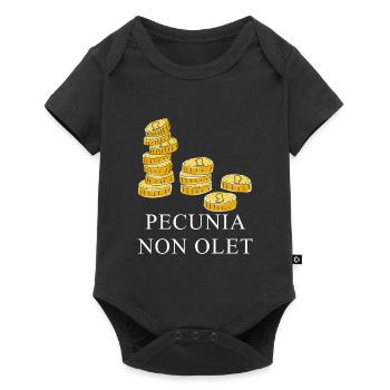 l'argent ne pue pas latin blanc - Body à manches courtes Premium Bébé - noir - Devant