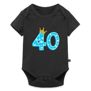 40 Krone 40th birthday 40 years - Baby Premium short-sleeve bodysuit - black - Front