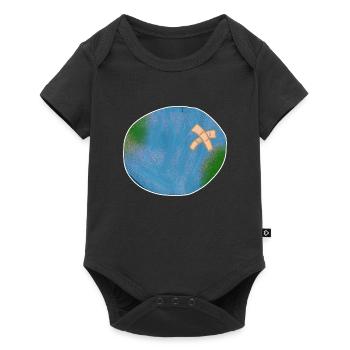 Climate protection nature conservation - Baby Premium short-sleeve bodysuit - black - Front