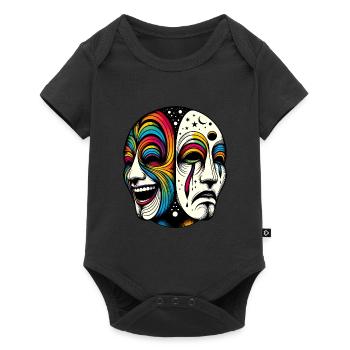 Mask - Baby Premium Kurzarmbody - Schwarz - Vorne