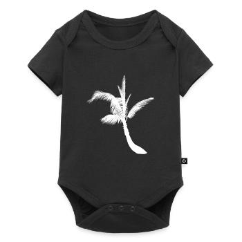 Palm tree palm - Baby Premium short-sleeve bodysuit - black - Front