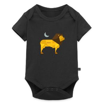 Polygone lion - Body à manches courtes Premium Bébé - noir - Devant