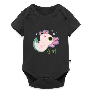 Axolotl doux - Body à manches courtes Premium Bébé - noir - Devant