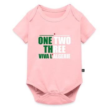 One Two Three viva L'Algerie Algeria - Body à manches courtes Premium Bébé - rose - Devant