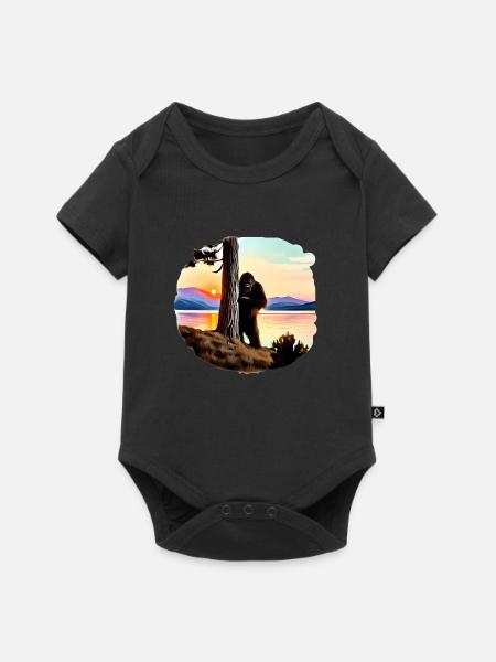 Bigfoot Lake Sunset - Baby Premium short-sleeve bodysuit - black