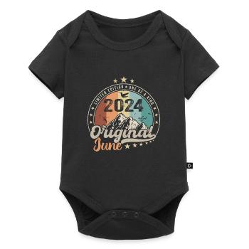 June 2024 Retro Vintage Birthday Gift 2024 - Baby Premium short-sleeve bodysuit - black - Front