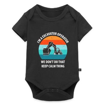 Excavator Excavator Driver Excavator Truck - Baby Premium short-sleeve bodysuit - black - Front