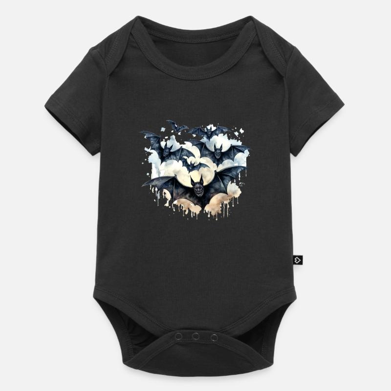 Fledermäuse - Baby Premium Kurzarmbody - Schwarz