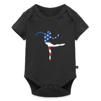 Danseur Us Flag Dancing - Body à manches courtes Premium Bébé - noir - Devant