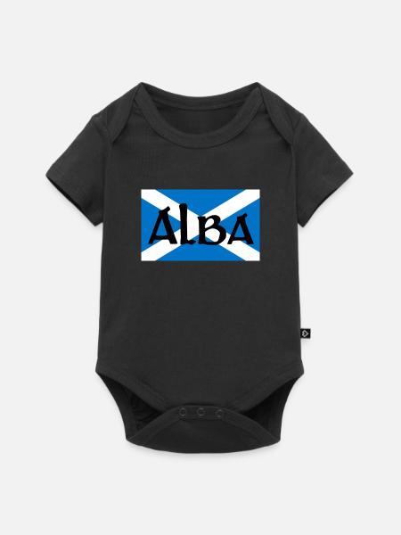Alba - Scotland - Baby Premium Kurzarmbody - Schwarz