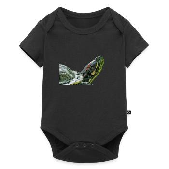 turtle tortoise - Baby Premium short-sleeve bodysuit - black - Front