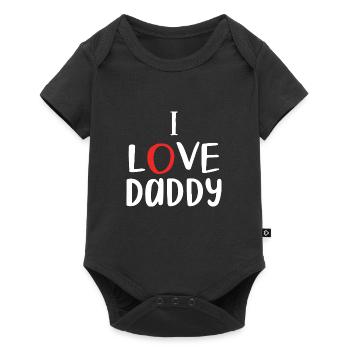 "I love daddy" - Baby Premium short-sleeve bodysuit - black - Front