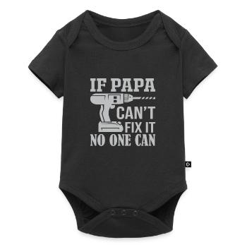 Men If Papa Can't Fix Papa Gift - Baby Premium short-sleeve bodysuit - black - Front
