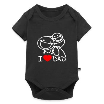 j’adore papa FR - Body à manches courtes Premium Bébé - noir - Devant