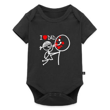 j’adore papa FR - Body à manches courtes Premium Bébé - noir - Devant
