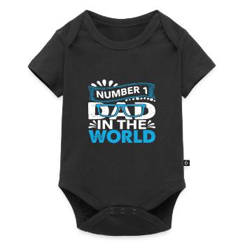no1 dad of the world - Baby Premium short-sleeve bodysuit - black - Front