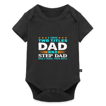Stiefvater Papa - Baby Premium Kurzarmbody - Schwarz - Vorne