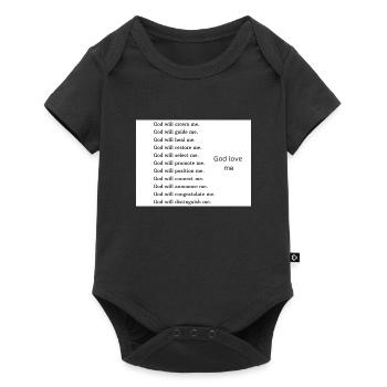 God - Baby Premium Kurzarmbody - Schwarz - Vorne