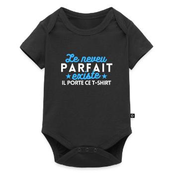 Le neveu parfait existe il porte ce t-shirt - Body à manches courtes Premium Bébé - noir - Devant