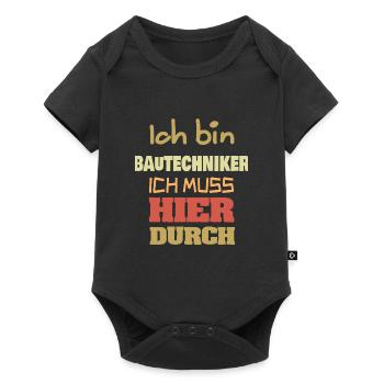 Technicien de la construction en tant que profession - Body à manches courtes Premium Bébé - noir - Devant