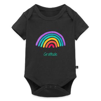 Gratitude Rainbow - Baby Premium short-sleeve bodysuit - black - Front