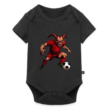 Football du Diable Rouge - Body à manches courtes Premium Bébé - noir - Devant