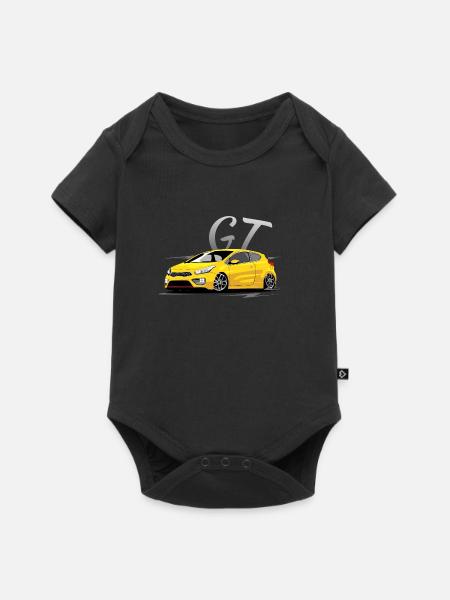 Ceed GT yellow - Baby Premium short-sleeve bodysuit - black
