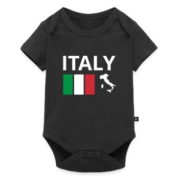 Italie Drapeau Italien Drapeau Italien - Body à manches courtes Premium Bébé - noir - Devant
