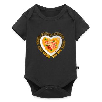 Statt Sorgen Nudeln machen - Baby Premium Kurzarmbody - Schwarz - Vorne
