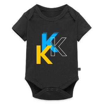 Lettre K - Body à manches courtes Premium Bébé - noir - Devant