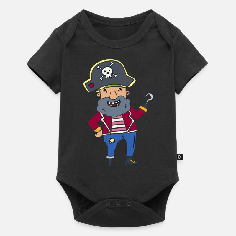 Pirate drôle - Body à manches courtes Premium Bébé - noir