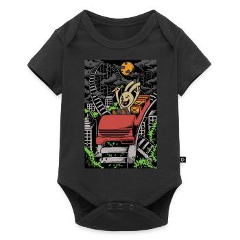ROLLER COASTER - Baby Premium Kurzarmbody - Schwarz - Vorne