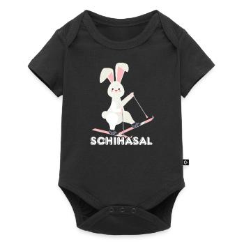 Schihasal - Baby Premium Kurzarmbody - Schwarz - Vorne