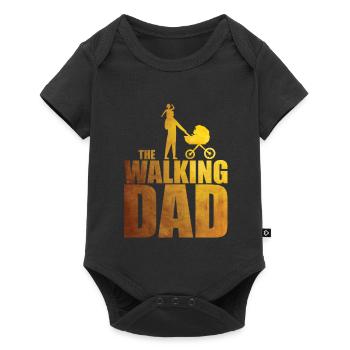 The walking dad - Body à manches courtes Premium Bébé - noir - Devant