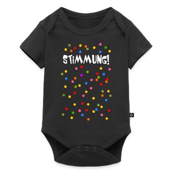 Stimmung Konfetti Fasching Karneval Silvester bunt - Baby Premium Kurzarmbody - Schwarz - Vorne