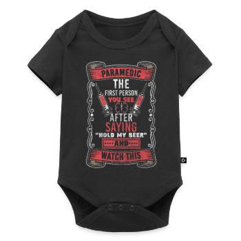 Paramedic Hospital Medicine Rescuer - Baby Premium short-sleeve bodysuit - black - Front